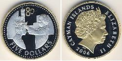 5 Dollaro Isole Cayman Argento 