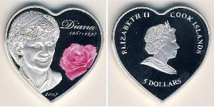 5 Dollaro Isole Cook Argento 