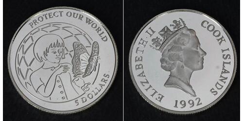 5 Dollaro Isole Cook Argento 