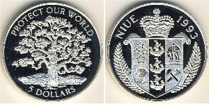 5 Dollaro Niue Argento 
