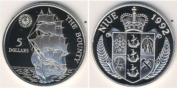 5 Dollaro Niue Argento 