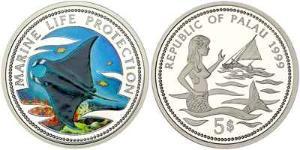 5 Dollaro Palau Argento 