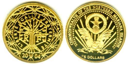 5 Dollaro Northern Mariana Islands Oro 