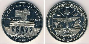 5 Dollaro Isole Marshall Rame/Nichel 