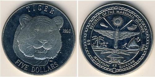 5 Dollaro Isole Marshall Rame/Nichel 