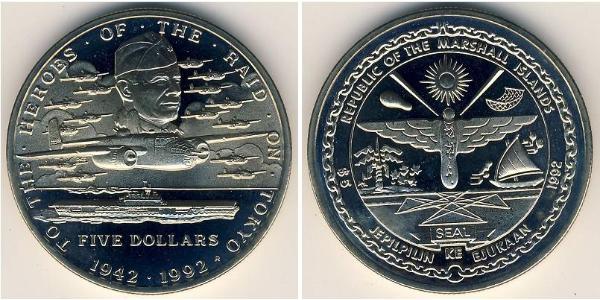 5 Dollaro Isole Marshall Rame/Nichel 