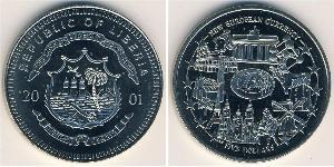 5 Dollaro Liberia Rame/Nichel 