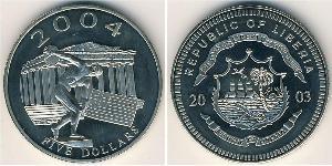 5 Dollaro Liberia Rame/Nichel 