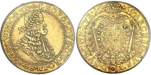 5 Ducat Habsburg Empire (1526-1804) Or Léopold Ier de Habsbourg(1640-1705)