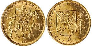 5 Ducat Checoslovaquia  (1918-1992) Oro 