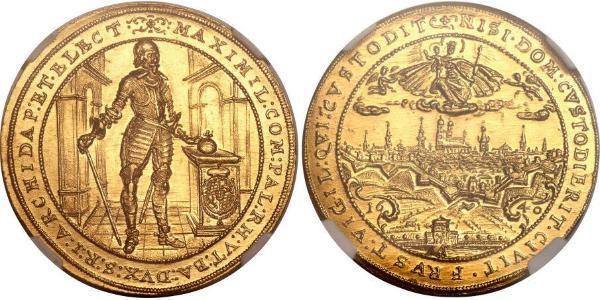 5 Ducat Elettorato di Baviera (1623 - 1806) Oro Massimiliano I di Baviera (elettore)(1573 – 1651)