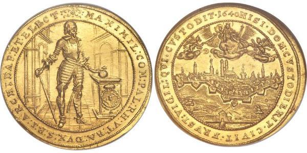 5 Ducat Elettorato di Baviera (1623 - 1806) Oro Massimiliano I di Baviera (elettore)(1573 – 1651)