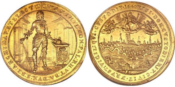 5 Ducat Electorate of Bavaria (1623 - 1806) 金 Maximilian I, Elector of Bavaria (1573 – 1651)