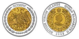 5 Dólar Islas Vírgenes Bimetal 