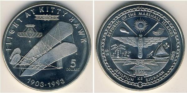 5 Dólar Islas Marshall Níquel/Cobre 