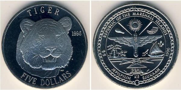 5 Dólar Islas Marshall Níquel/Cobre 