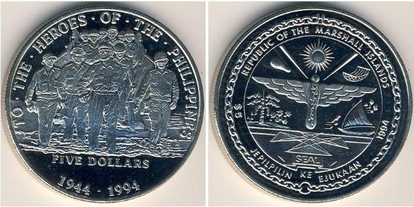 5 Dólar Islas Marshall Níquel/Cobre 
