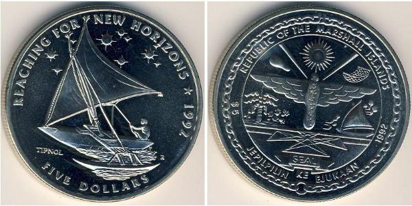 5 Dólar Islas Marshall Níquel/Cobre 