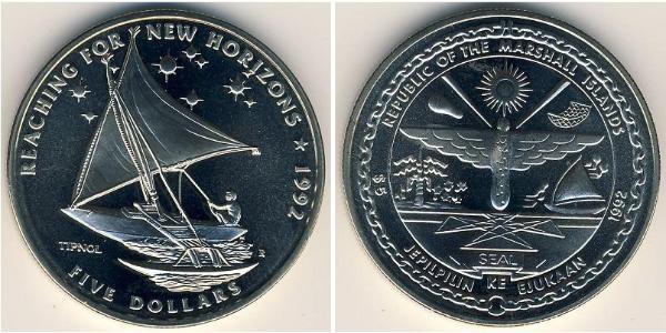 5 Dólar Islas Marshall Níquel/Cobre 