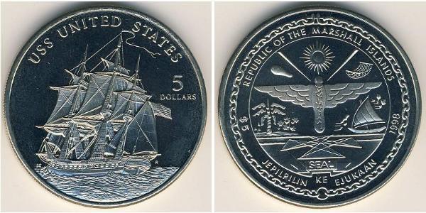 5 Dólar Islas Marshall Níquel/Cobre 