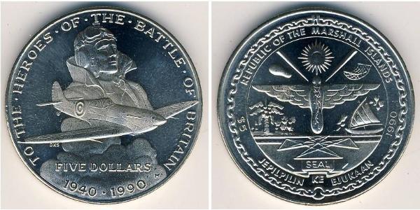 5 Dólar Islas Marshall Níquel/Cobre 