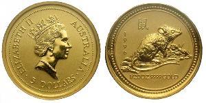 5 Dólar Australia (1939 - ) Oro Isabel II (1926-2022)