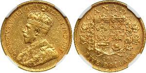 5 Dólar Canadá Oro Jorge V (1865-1936)