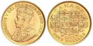 5 Dólar Canadá Oro Jorge V (1865-1936)