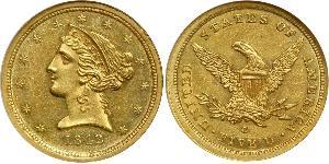 5 Dólar Estados Unidos de América (1776 - ) Oro 