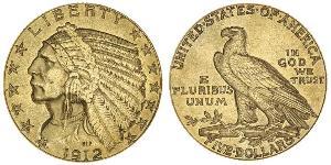 5 Dólar Estados Unidos de América (1776 - ) Oro 