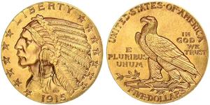 5 Dólar Estados Unidos de América (1776 - ) Oro 