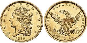 5 Dólar Estados Unidos de América (1776 - ) Oro 