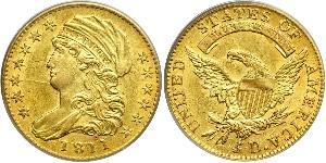 5 Dólar Estados Unidos de América (1776 - ) Oro 