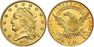 5 Dólar Estados Unidos de América (1776 - ) Oro 