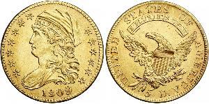 5 Dólar Estados Unidos de América (1776 - ) Oro 