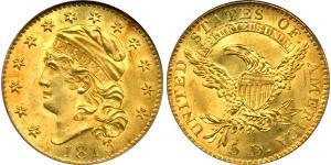 5 Dólar Estados Unidos de América (1776 - ) Oro 