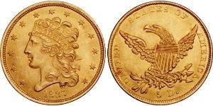 5 Dólar Estados Unidos de América (1776 - ) Oro 