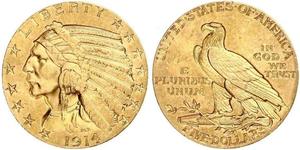 5 Dólar Estados Unidos de América (1776 - ) Oro 