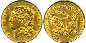 5 Dólar Estados Unidos de América (1776 - ) Oro 