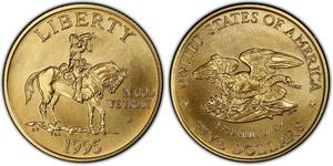 5 Dólar Estados Unidos de América (1776 - ) Oro 
