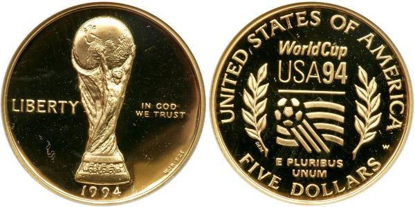 5 Dólar Estados Unidos de América (1776 - ) Oro 