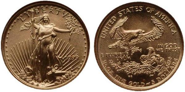 5 Dólar Estados Unidos de América (1776 - ) Oro 