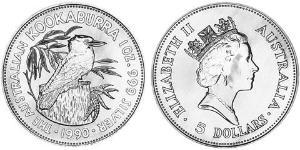 5 Dólar Australia (1939 - ) Plata Isabel II (1926-2022)