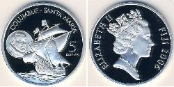 5 Dólar Fiyi Plata 
