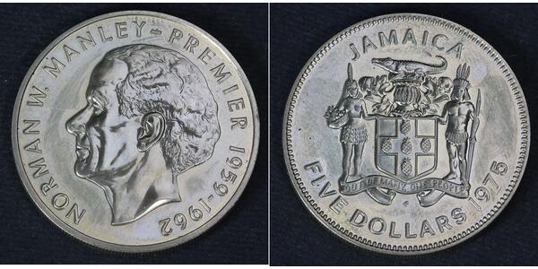 5 Dólar Jamaica (1962 - ) Plata 