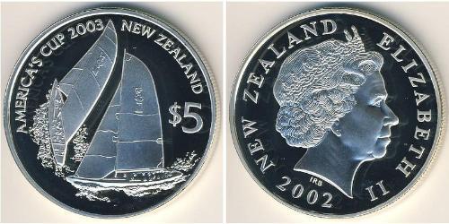 5 Dólar Nueva Zelanda Plata 