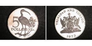 5 Dólar Trinidad y Tobago Plata 