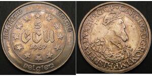5 Ecu Belgique Argent 