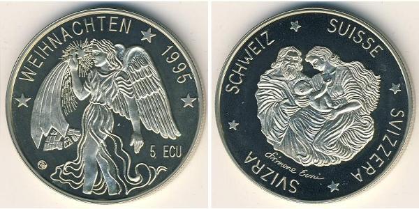 5 Ecu Svizzera Rame/Nichel 