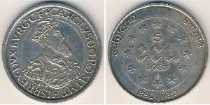 5 Ecu Belgium Silver 